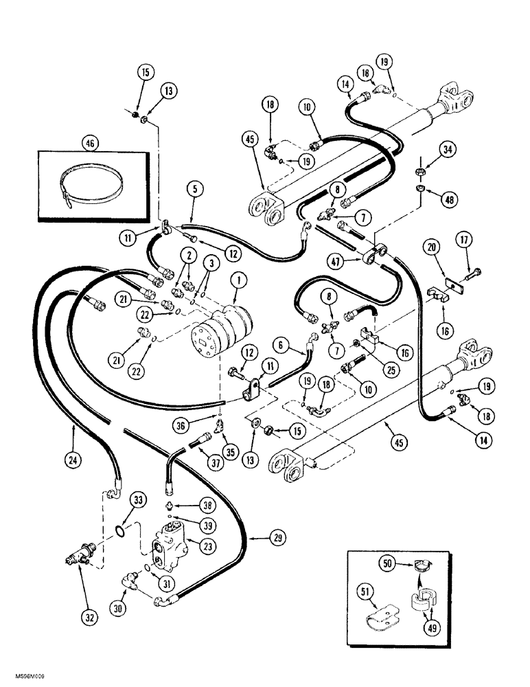 Схема запчастей Case IH 9380 QUADTRAC - (5-012) - STEERING SYSTEM HYDRAULICS, P.I.N. JEE0071001 AND AFTER (05) - STEERING