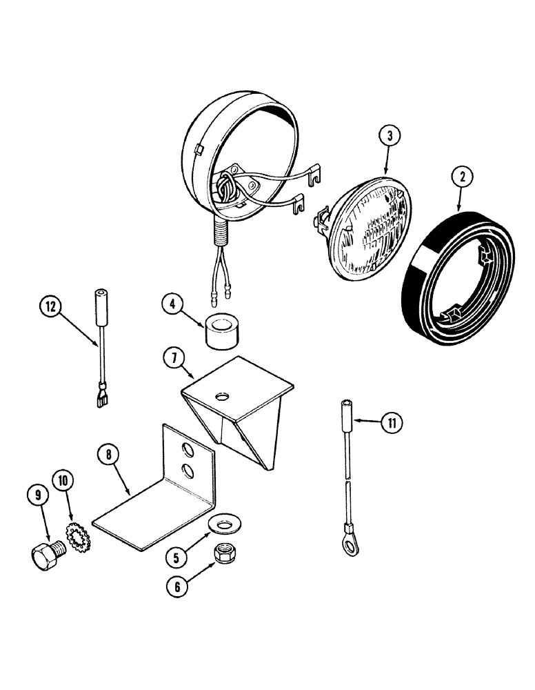 Схема запчастей Case IH 1490 - (S15-1) - UPPER FLOOD LAMP ATTACHMENT, CAB MODELS (06) - ELECTRICAL SYSTEMS