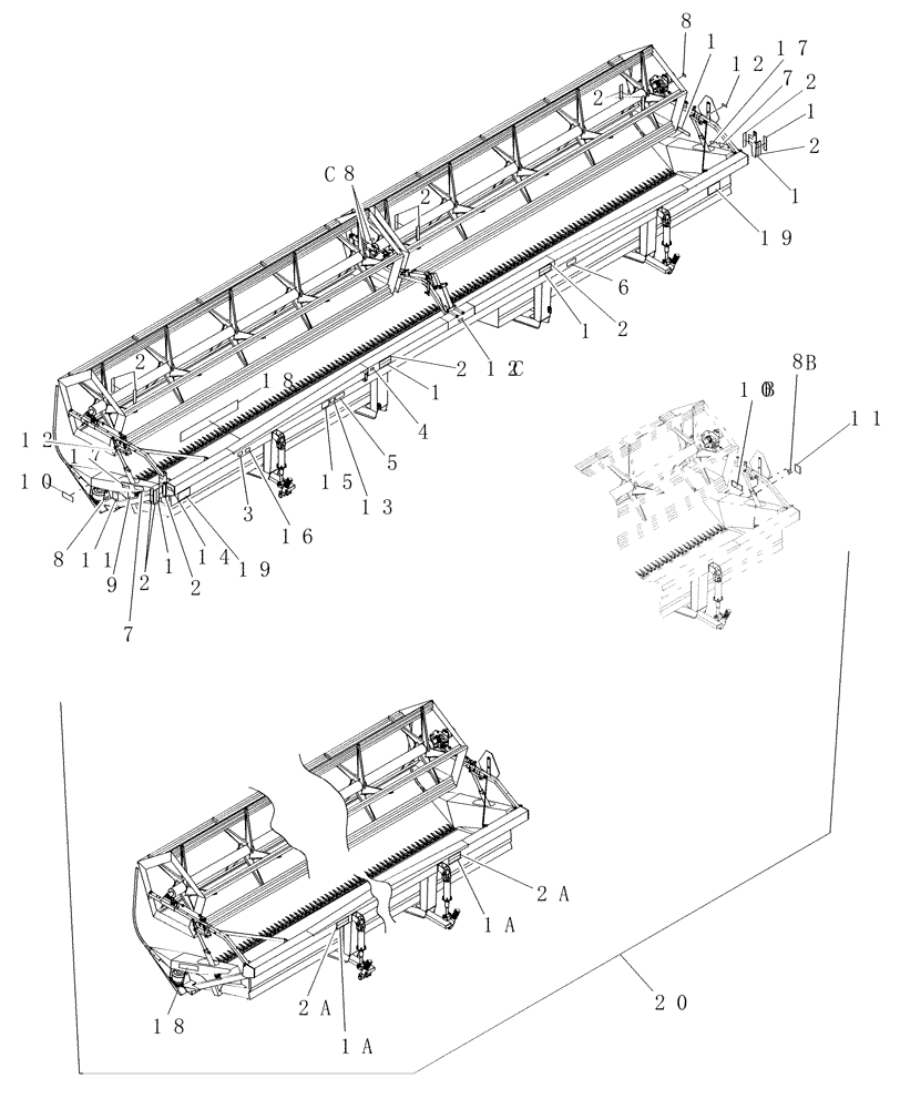 Схема запчастей Case IH DHX251 - (6.03) - DECALS (12) - MAIN FRAME