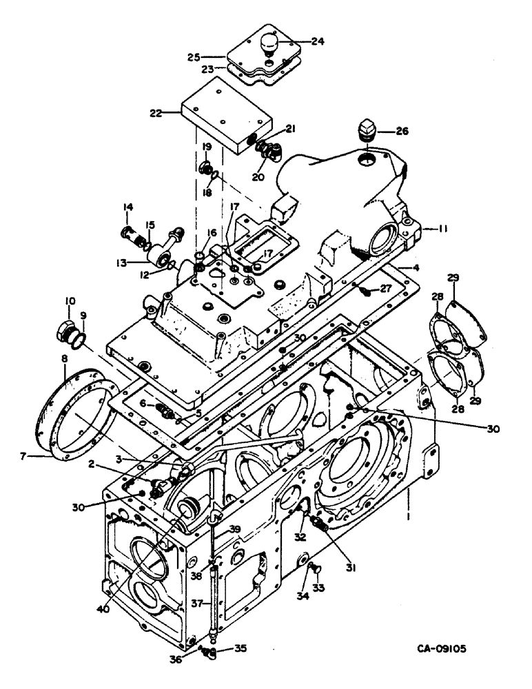 Схема запчастей Case IH HYDRO 84 - (07-26) - DRIVE TRAIN, REAR FRAME, COVER AND CONNECTIONS (04) - Drive Train