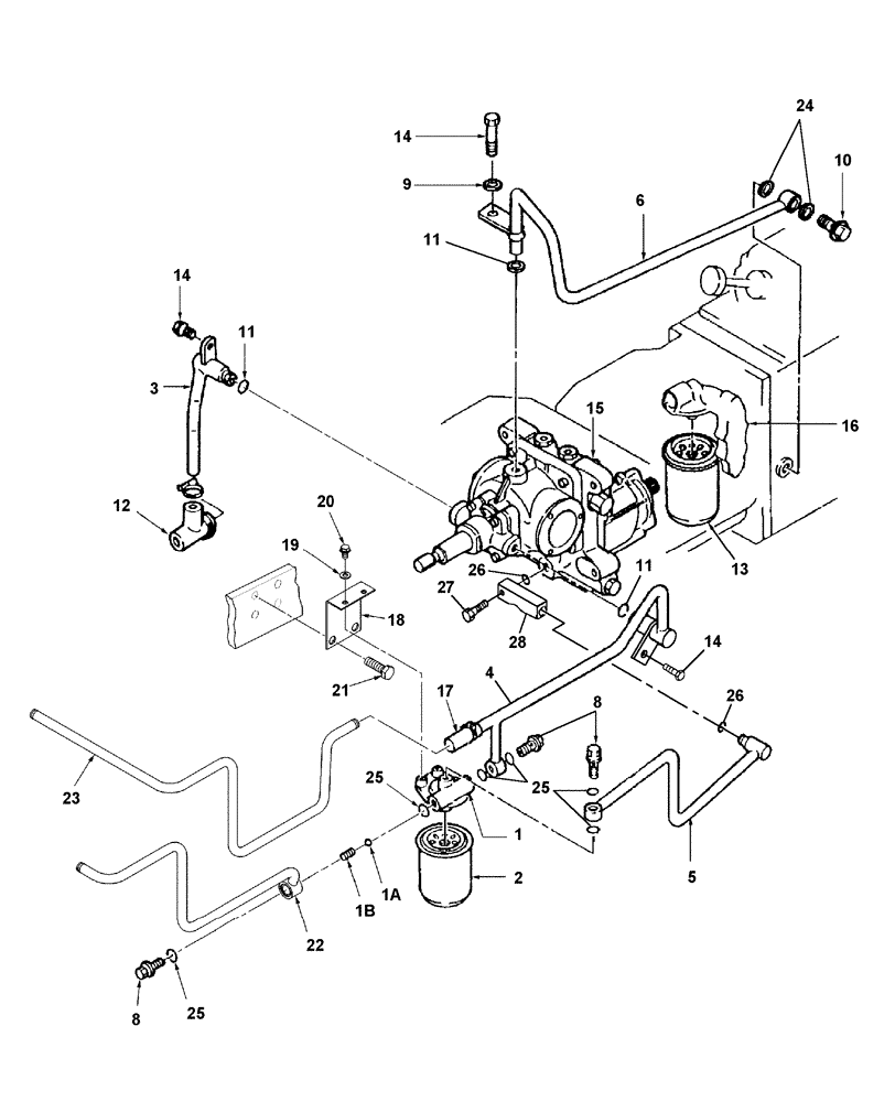 Схема запчастей Case IH DX29 - (07.07) - HYDRAULIC PIPING W/HST (07) - HYDRAULIC SYSTEM