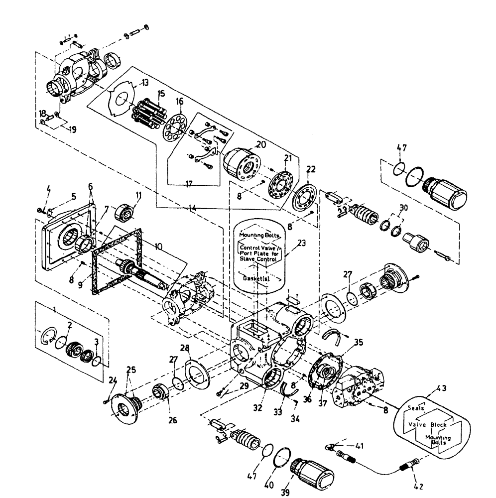 Схема запчастей Case IH AUSTOFT - (B02-02) - HYDRAULIC MOTOR (FRONT WHEEL [RH]) Hydraulic Components & Circuits