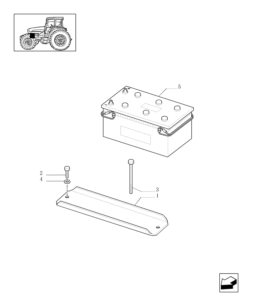 Схема запчастей Case IH MXM175 - (1.74.2) - BATTERY & BATTERY MOUNTING (06) - ELECTRICAL SYSTEMS