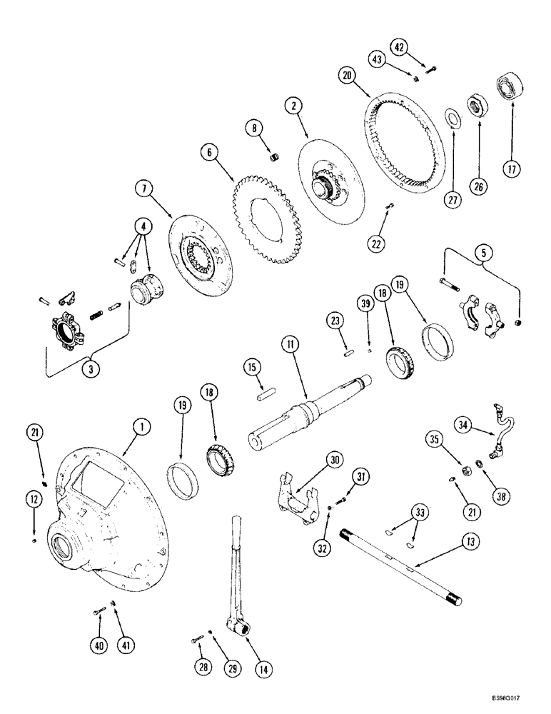 Схема запчастей Case IH 4391T - (2-20) - PTO CLUTCH, 4391 AND 4391T UNITS (02) - ENGINE