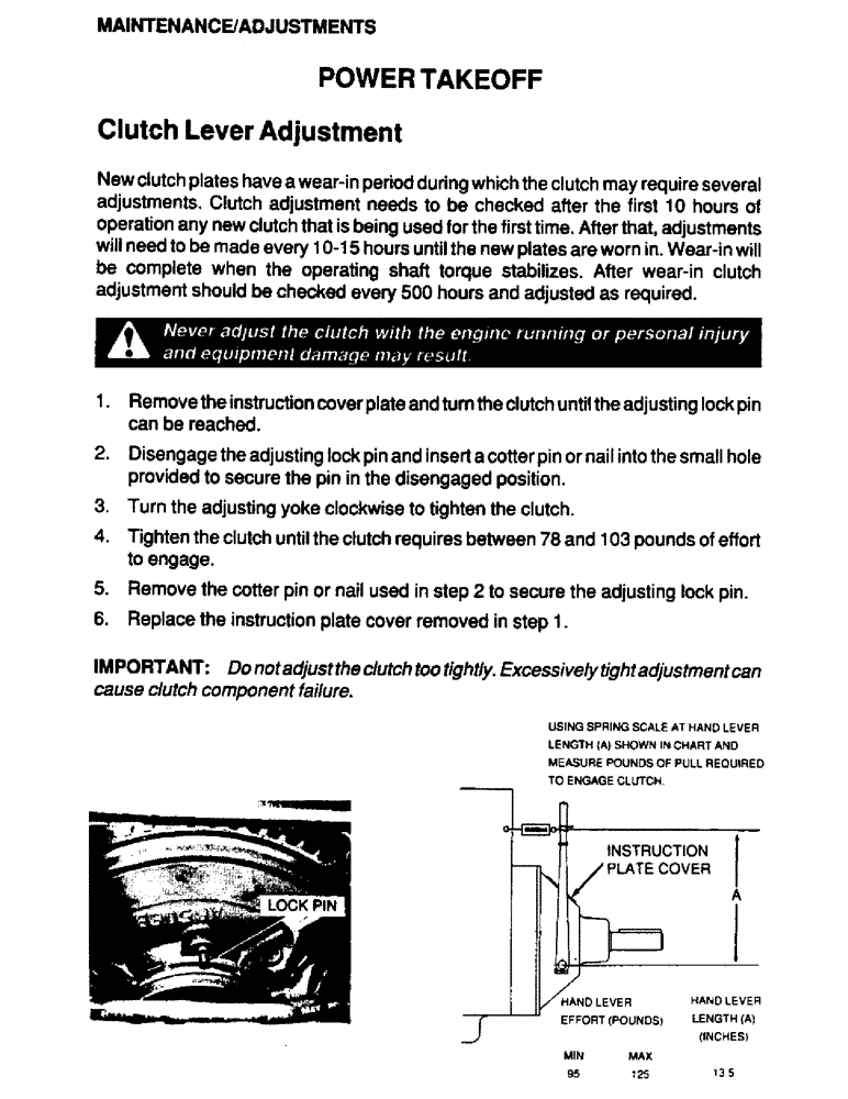 Схема запчастей Case IH 6590T - (043) - MAINTENANCE, ADJUSTMENTS, POWER TAKEOFF 