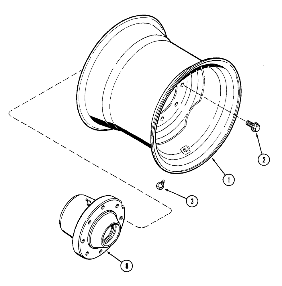 Схема запчастей Case IH 7240 - (5-050) - FRONT WHEELS, 2-WHEEL DRIVE (05) - STEERING