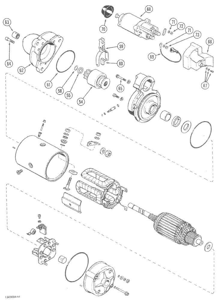 Схема запчастей Case IH 1620 - (4-62) - STARTER (CONT) (06) - ELECTRICAL