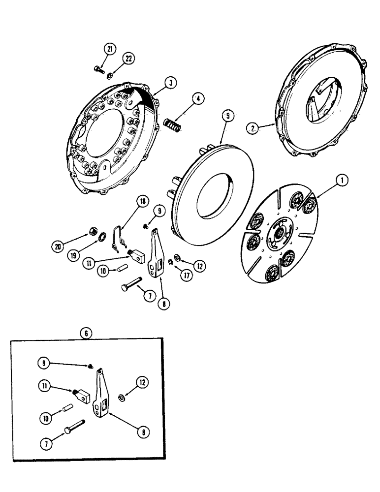 Схема запчастей Case IH 1175 - (106) - CLUTCH (06) - POWER TRAIN