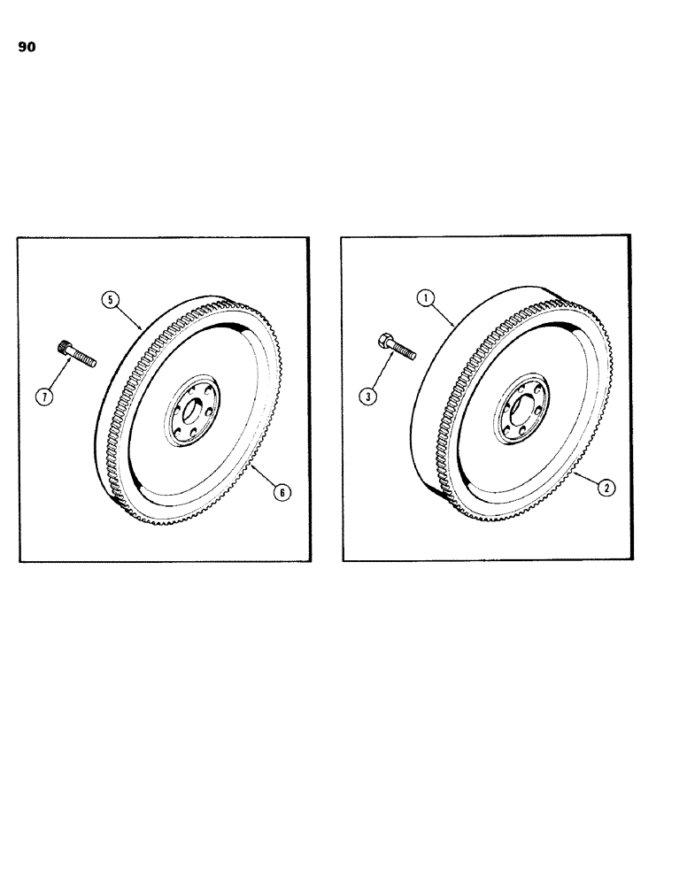 Схема запчастей Case IH 336BD - (090) - 11-1/2 INCH FLYWHEEL, B, C 