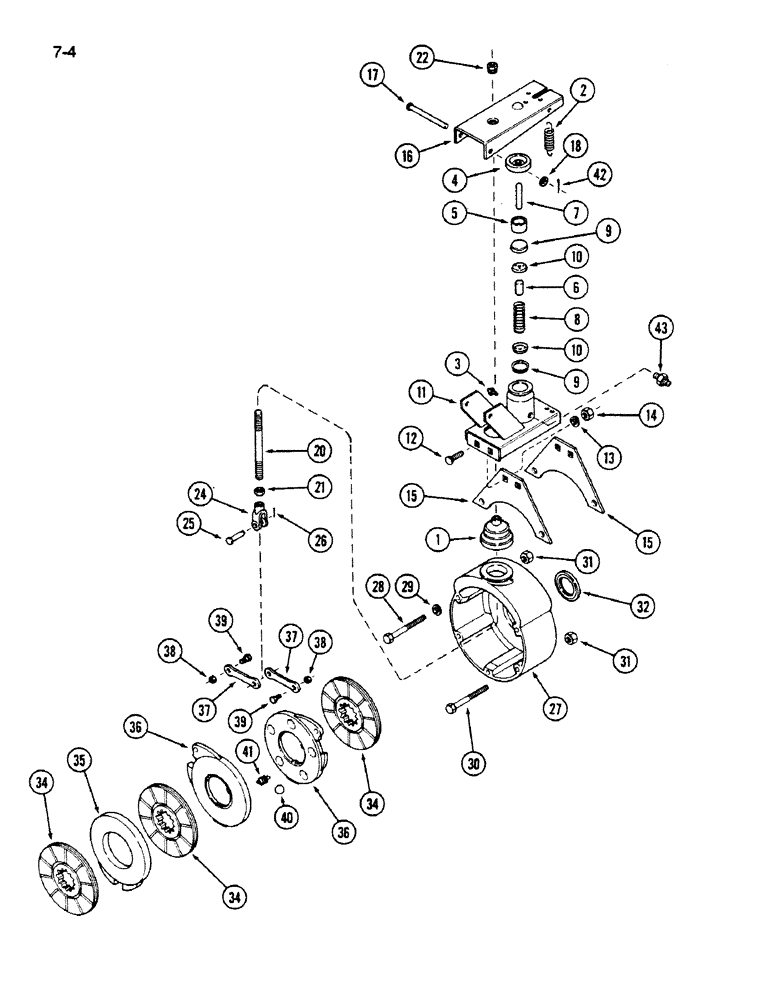 Схема запчастей Case IH 1620 - (7-004) - MASTER BRAKES (5.1) - BRAKES