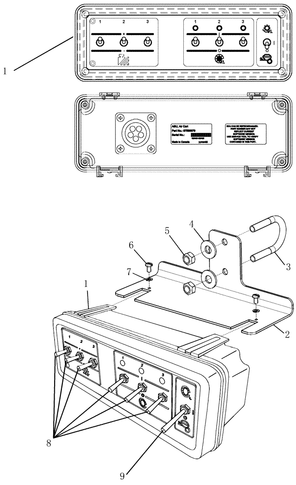 Схема запчастей Case IH 3580 - (55.510.02) - SWITCH UNIT (55) - ELECTRICAL SYSTEMS