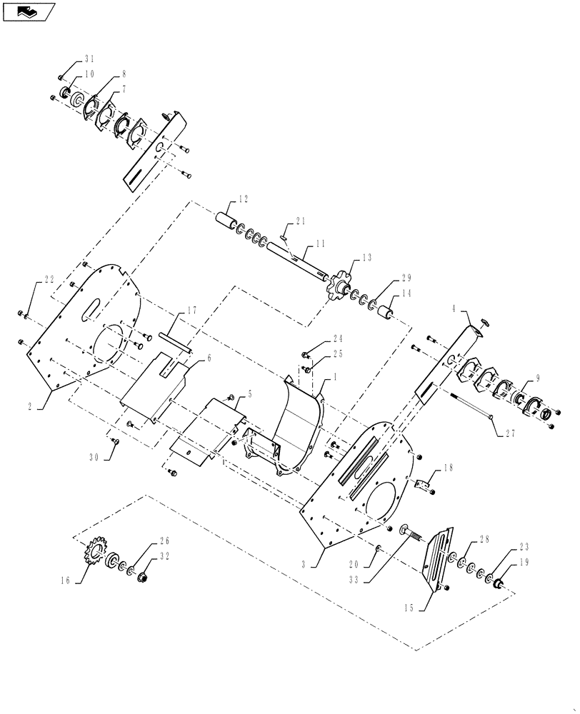 Схема запчастей Case IH 7130 - (74.101.23) - HEAD ASSEMBLY - TAILINGS ELEVATOR (74) - CLEANING