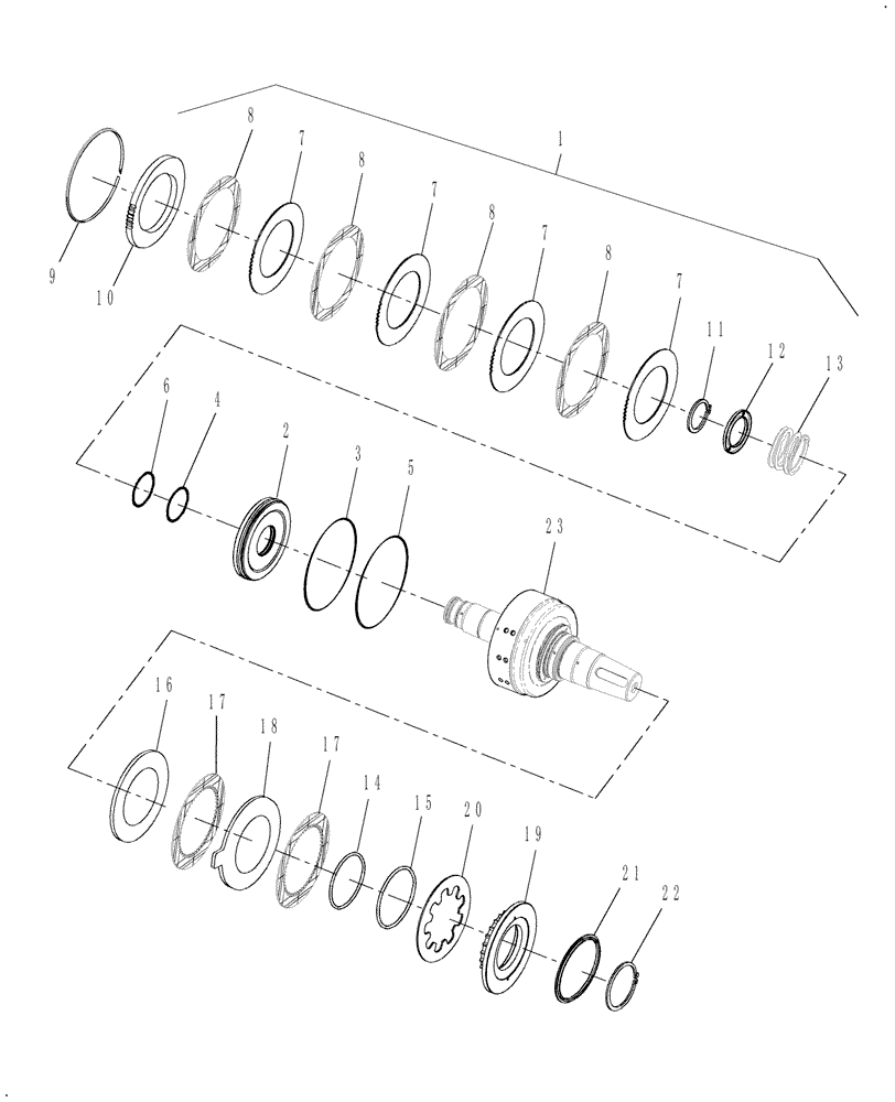 Схема запчастей Case IH AFX8010 - (C.10.B.42[16]) - PTO, CLUTCH C - Power Train