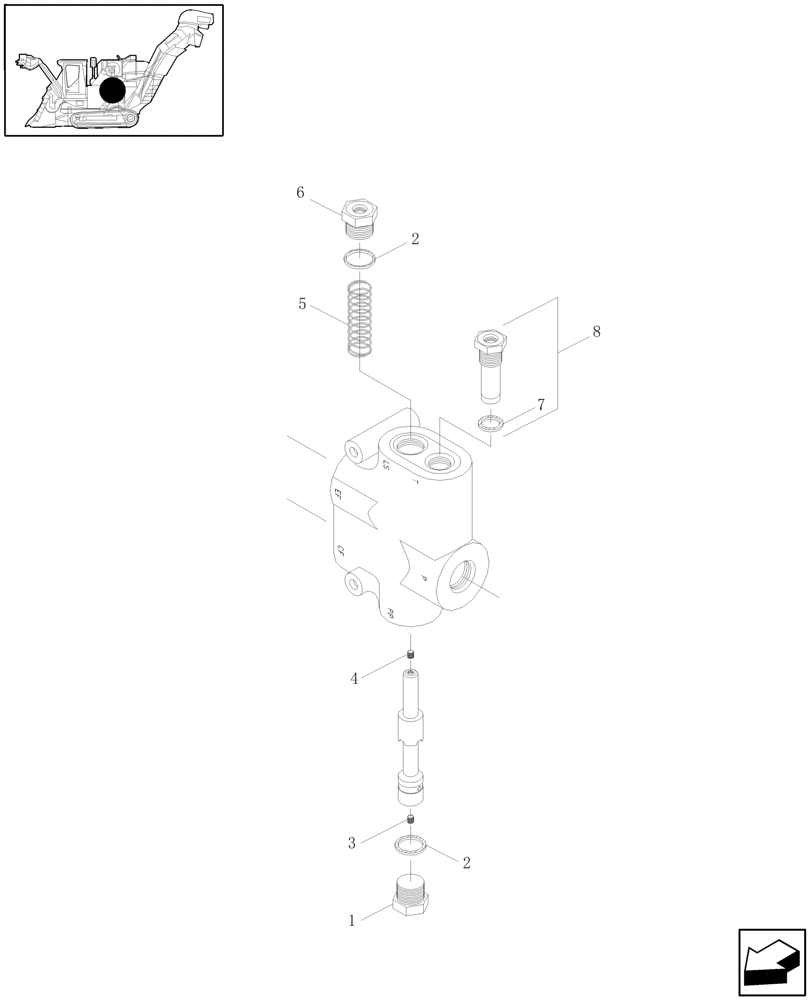 Схема запчастей Case IH A4000 - (B05.06[01]) - HYDRAULIC VALVE (PRIORITY) Hydraulic Components & Circuits