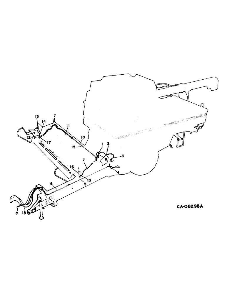 Схема запчастей Case IH 1482 - (10-02) - HYDRAULICS, HYDRAULIC DIAGRAM, REEL LIFT (07) - HYDRAULICS