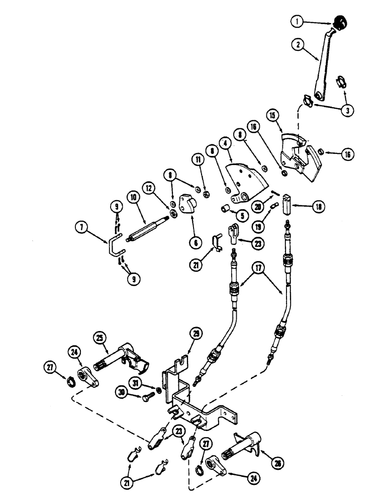 Схема запчастей Case IH 2590 - (6-176) - GEAR SHIFT LINKAGE (06) - POWER TRAIN