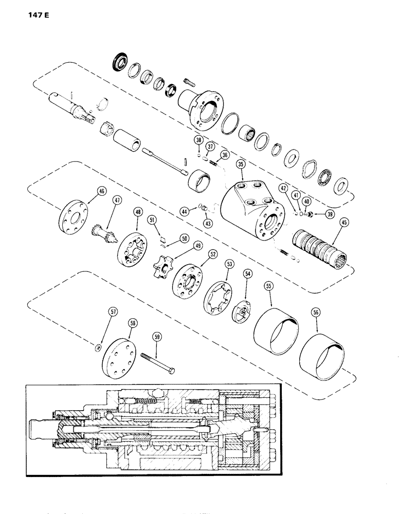 Схема запчастей Case IH 870 - (147E) - A66389 STEERING PUMP, USED TRACTOR SERIAL NUMBERS 8727973 TO 8780941 (05) - STEERING