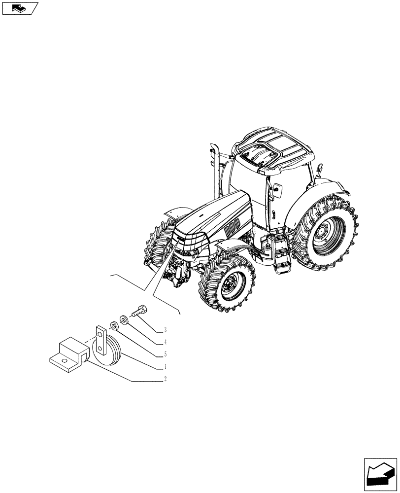 Схема запчастей Case IH PUMA 185 - (55.408.01) - HORN (55) - ELECTRICAL SYSTEMS