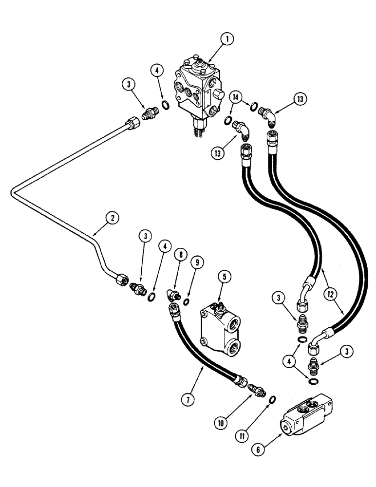 Схема запчастей Case IH 4694 - (5-122) - REAR STEERING HYDRAULICS, CHECK VALVE (05) - STEERING