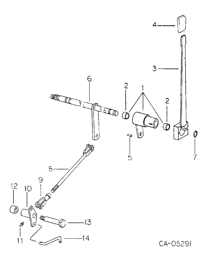 Схема запчастей Case IH 3488 - (07-41) - DRIVE TRAIN, ALL WHEEL DRIVE CONTROLS, TRACTOR WITH ALL WHEEL DRIVE, WITH ONE PIECE DRIVE SHAFT (04) - Drive Train