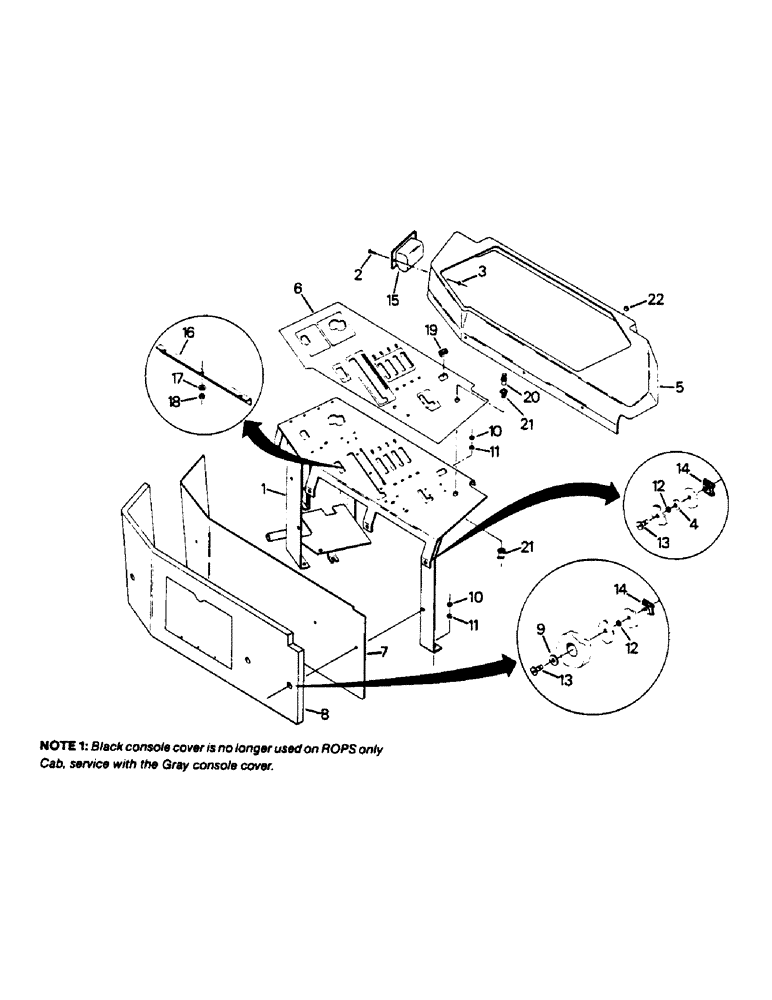 Схема запчастей Case IH 9130 - (01-37) - CONTROL CONSOLE AND MOUNTING (10) - CAB