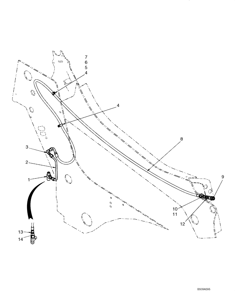 Схема запчастей Case IH 465 - (08-03) - HYDRAULICS - CASE DRAIN (08) - HYDRAULICS