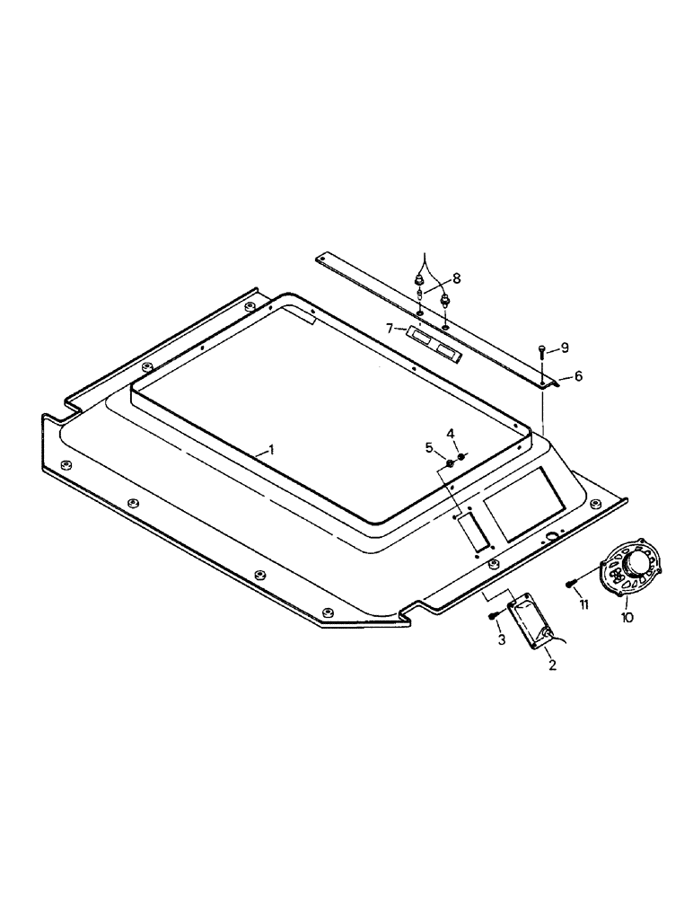 Схема запчастей Case IH 9110 - (01-11) - DELUXE HEADLINER (10) - CAB