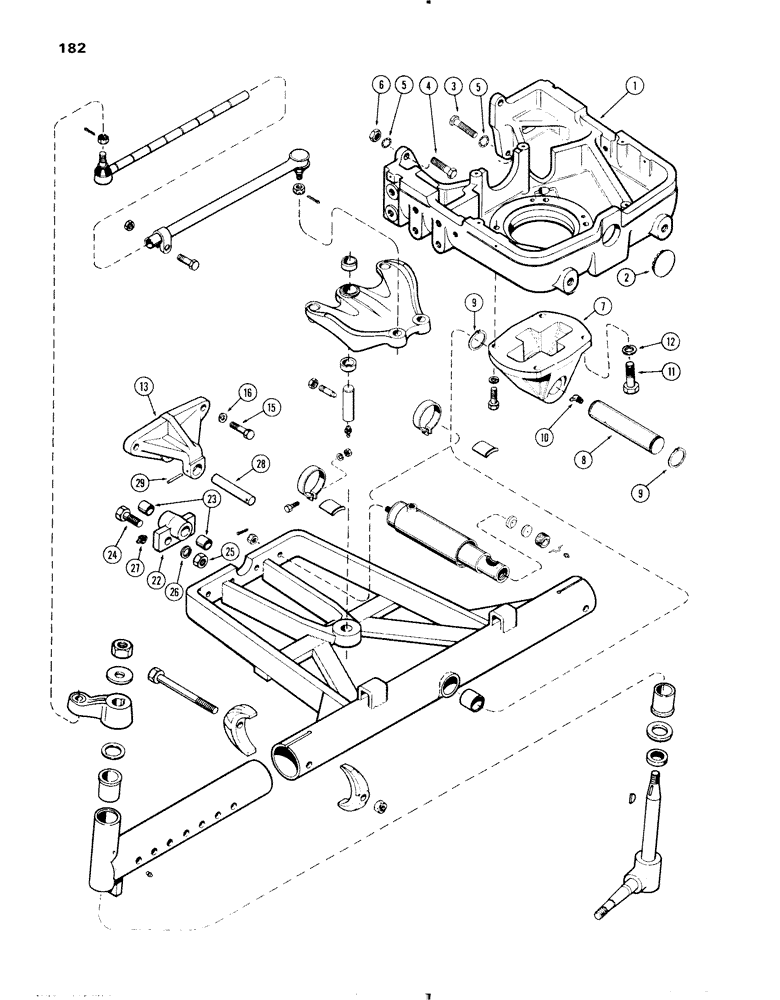 Схема запчастей Case IH 470 - (182) - ADJUSTABLE FRONT AXLE - 52" TO 80" (05) - STEERING