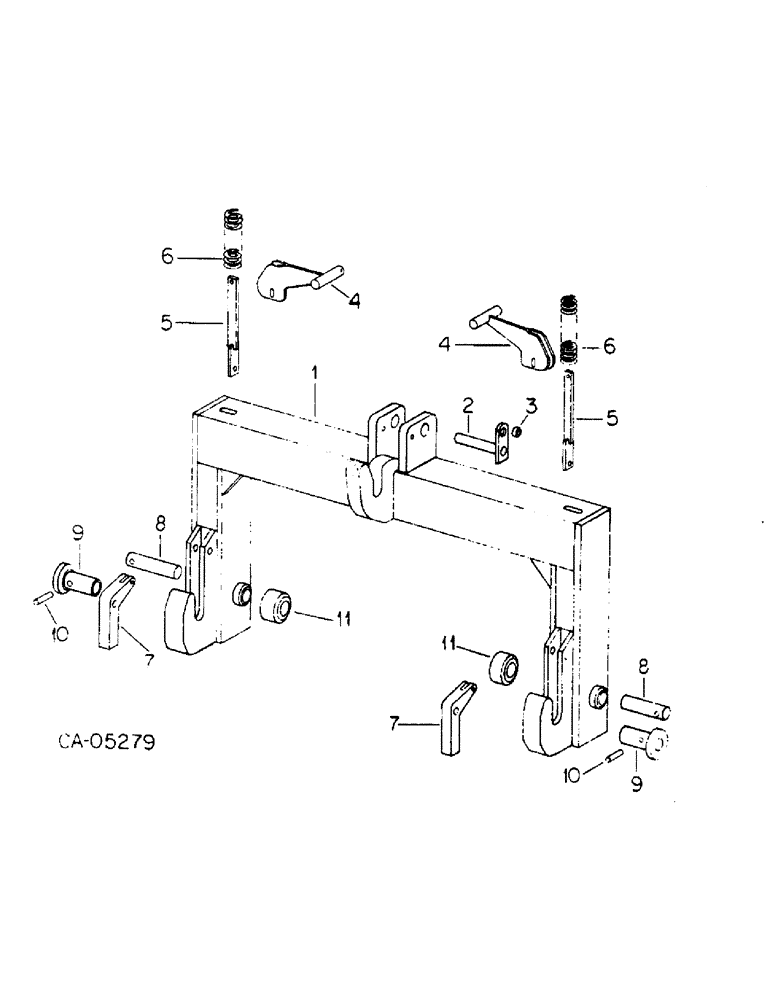 Схема запчастей Case IH HYDRO 86 - (09-09) - FRAME, THREE POINT HITCH QUICK COUPLER ATTACHMENT (12) - FRAME