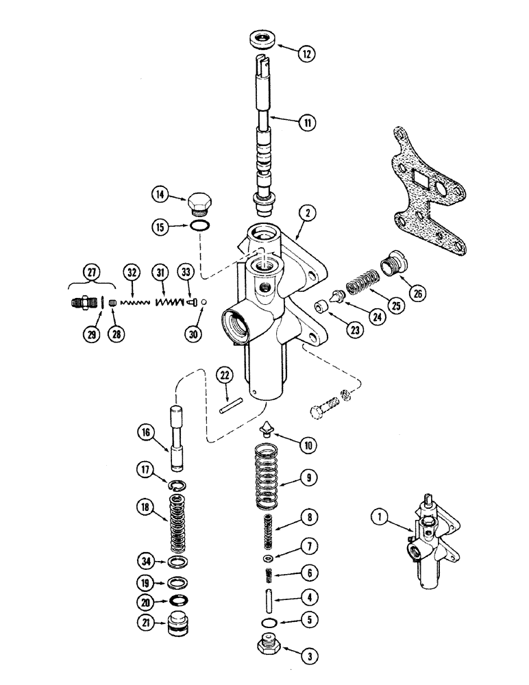 Схема запчастей Case IH 2594 - (6-096) - G107966 PTO CONTROL VALVE (06) - POWER TRAIN