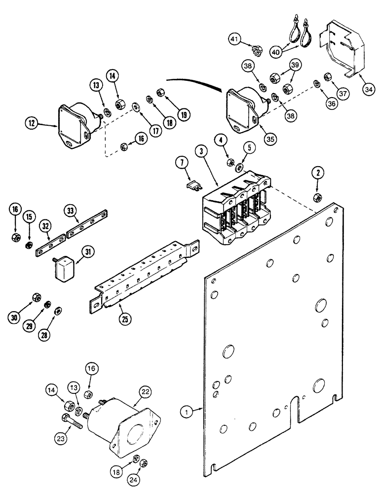 Схема запчастей Case IH 7230 - (4-022) - FUSES, SOLENOIDS AND CIRCUIT BREAKERS (04) - ELECTRICAL SYSTEMS