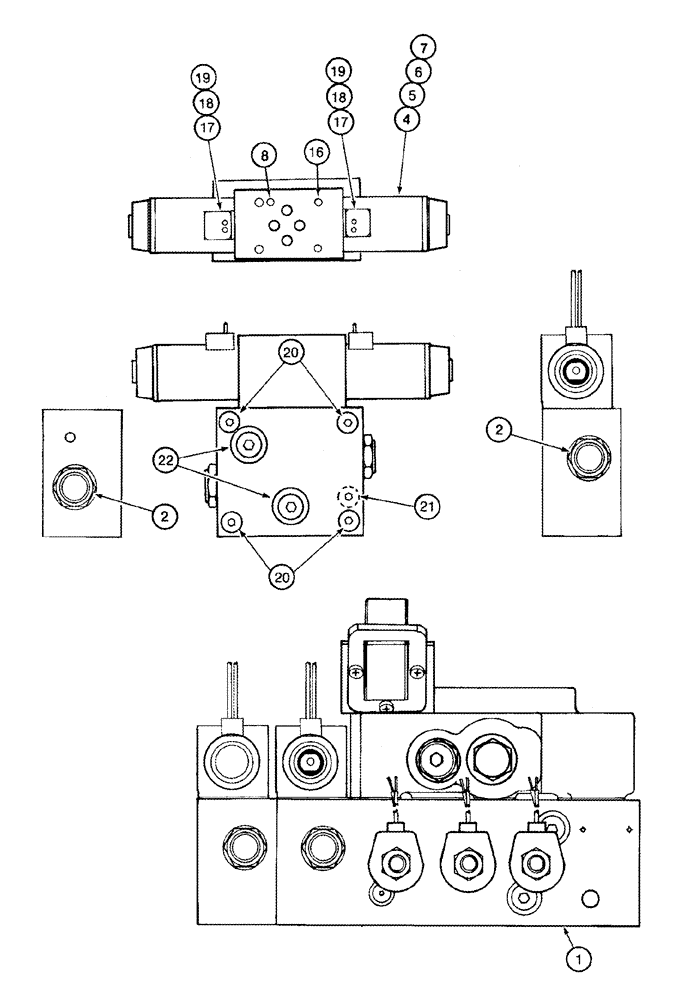 Схема запчастей Case IH 2388 - (08-14) - VALVE ASSY - CONTROL - HEADER LIFT WITH FORE AND AFT VALVE ASSY (07) - HYDRAULICS