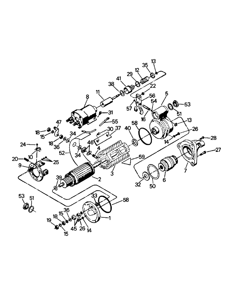 Схема запчастей Case IH STEIGER - (02-06) - STARTER ASSEMBLY, EARLY DELCO REMY (06) - ELECTRICAL