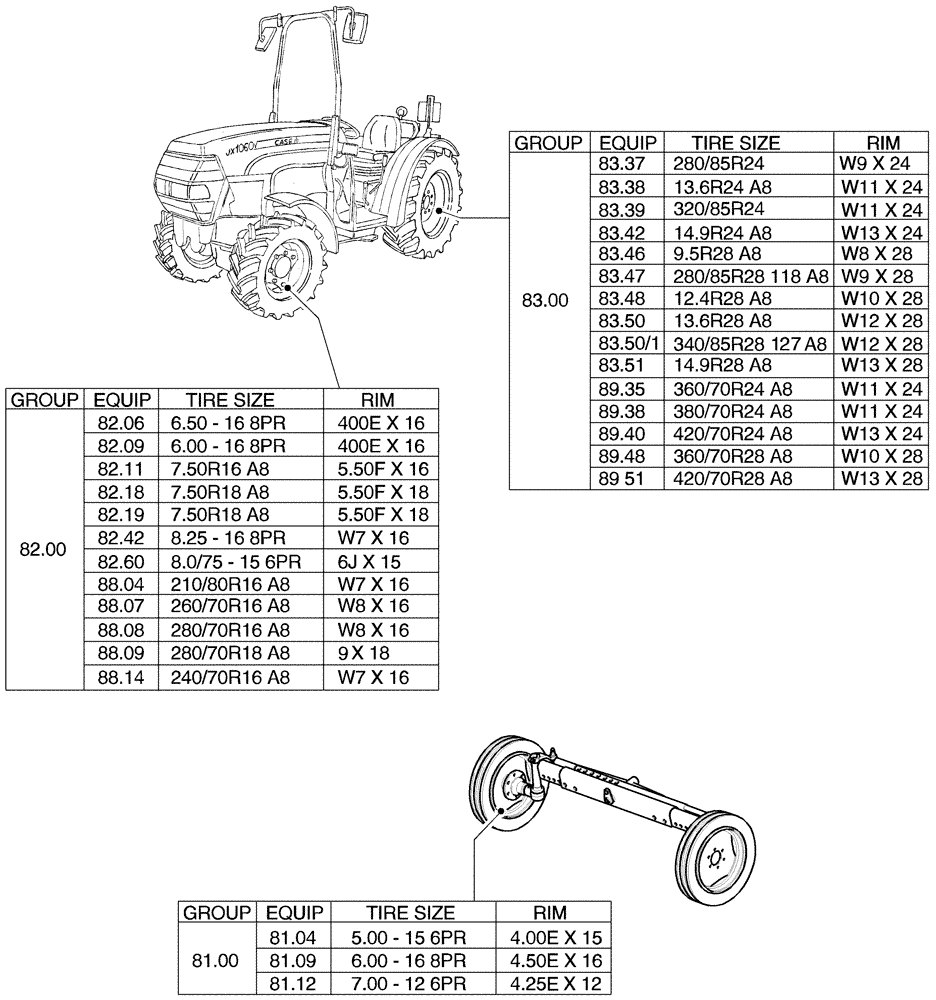 Схема запчастей Case IH JX1095N - (SEC. 11) - TRACTION (00) - GENERAL