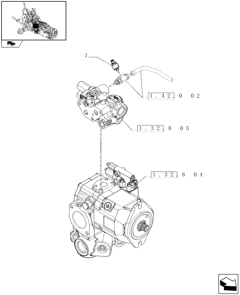 Схема запчастей Case IH PUMA 210 - (1.75.0[08]) - PRIORITY VALVE SWITCH (06) - ELECTRICAL SYSTEMS