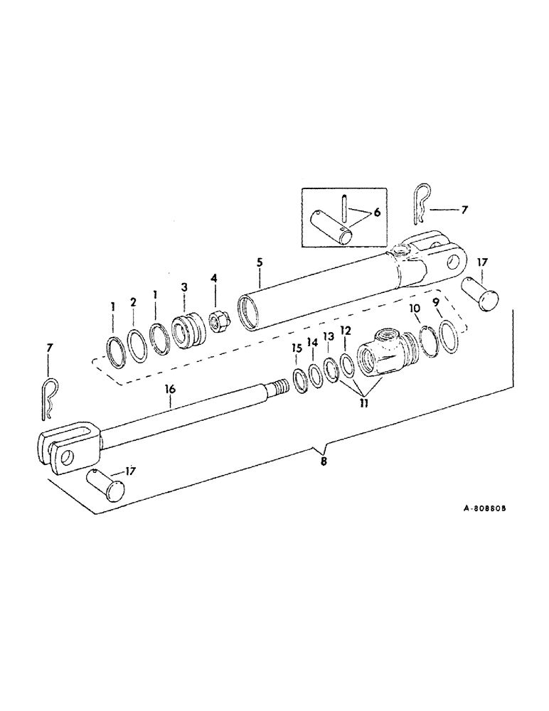 Схема запчастей Case IH 45 - (C-18) - C-FRAME LIFT HYDRAULIC CYLINDER 