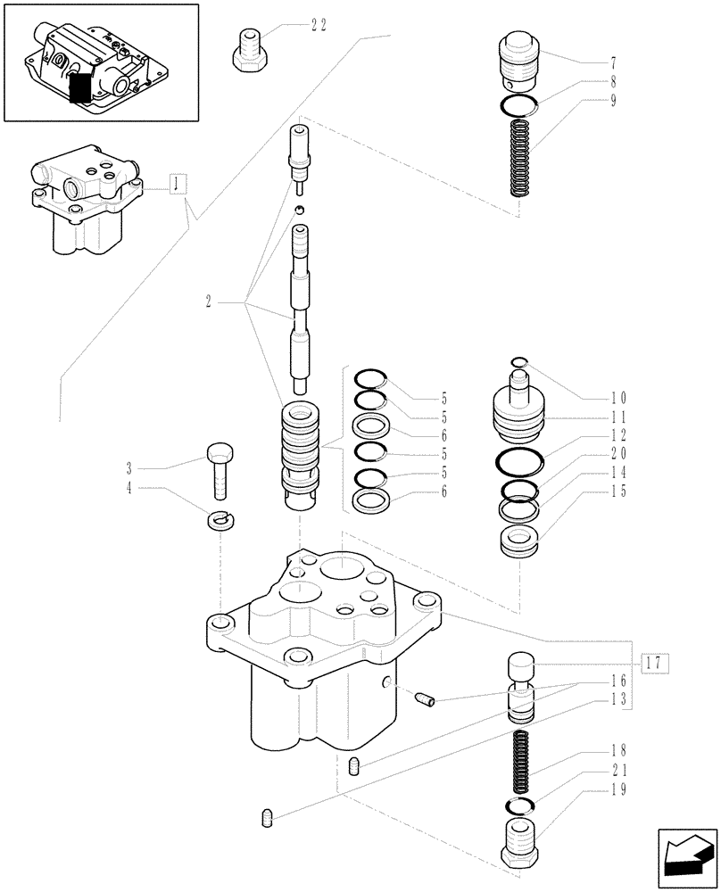 Схема запчастей Case IH MAXXUM 100 - (1.82.4[01]) - LIFTER, DISTRIBUTOR AND VALVES - BREAKDOWN (07) - HYDRAULIC SYSTEM