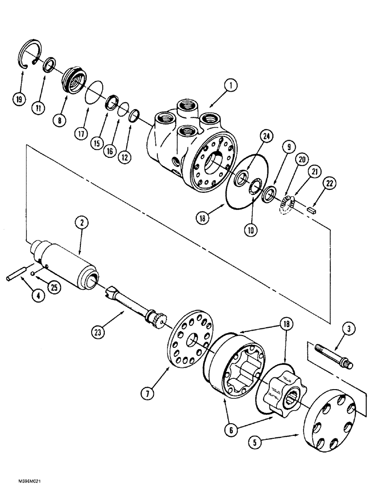 Схема запчастей Case IH 9350 - (5-28) - STEERING CONTROL VALVE, PRIOR TO P.I.N. JEE0071531 (05) - STEERING