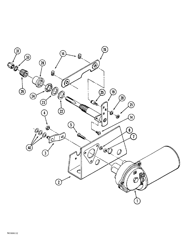 Схема запчастей Case IH 9390 - (4-66) - WIPER DRIVE ASSEMBLY, FRONT WINDOWS (04) - ELECTRICAL SYSTEMS