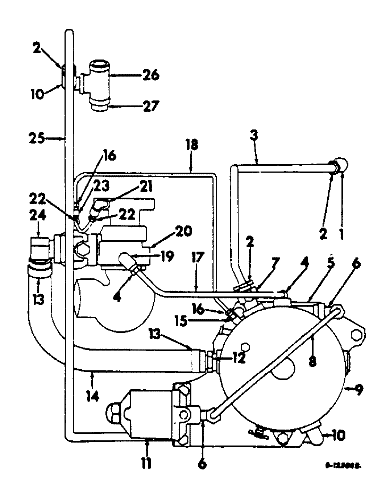 Схема запчастей Case IH C-263 - (B-42) - FUEL PIPES AND CONNECTIONS, 403 LP GAS COMBINES 