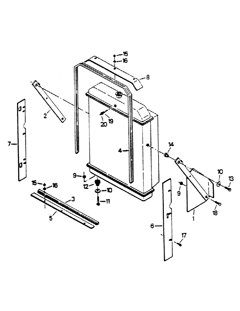 Схема запчастей Case IH 9180 - (04-13) - RADIATOR MOUNTING (04) - Drive Train