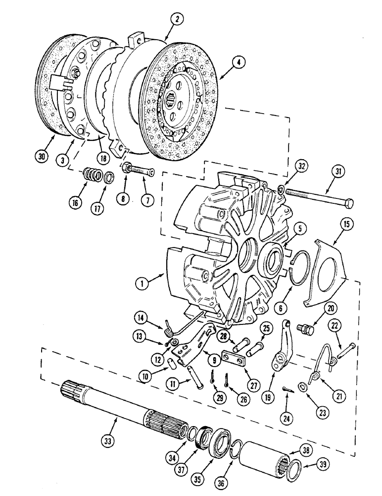 Схема запчастей Case IH 1494 - (6-164) - INDEPENDENT CLUTCH UNIT (06) - POWER TRAIN