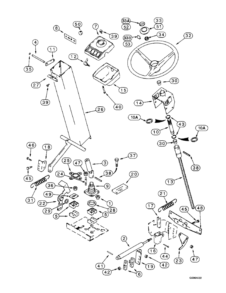 Схема запчастей Case IH 2166 - (5-02) - STEERING SUPPORT AND WHEEL, PRIOR TO COMBINE P.I.N. JJC0180000 (04) - STEERING