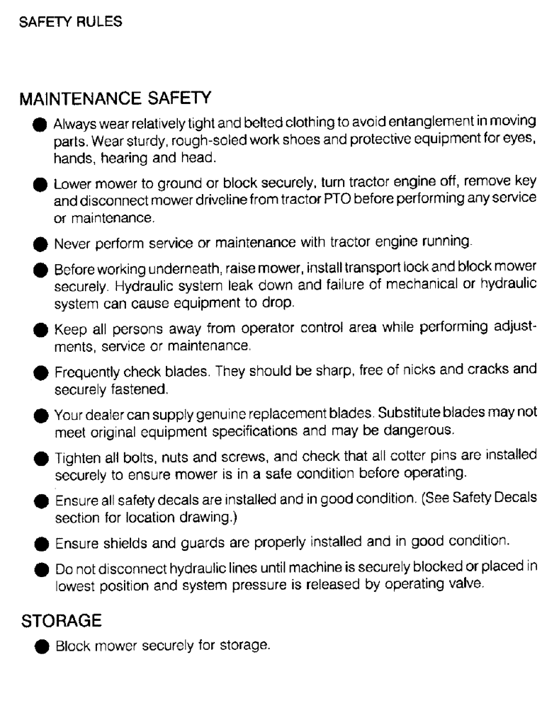 Схема запчастей Case IH M172 - (07) - SAFETY RULES, MAINTENANCE SAFETY, STORAGE (05) - SERVICE & MAINTENANCE