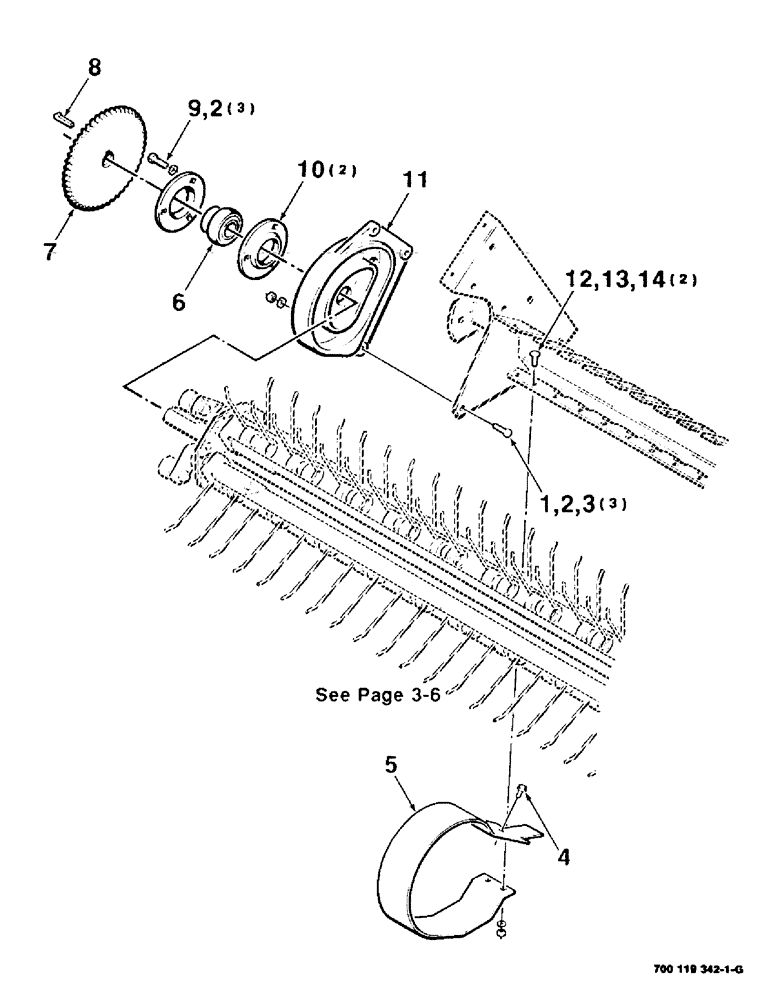 Схема запчастей Case IH 8545 - (3-04) - PICKUP AND CAM ASSEMBLY - RIGHT Pickup