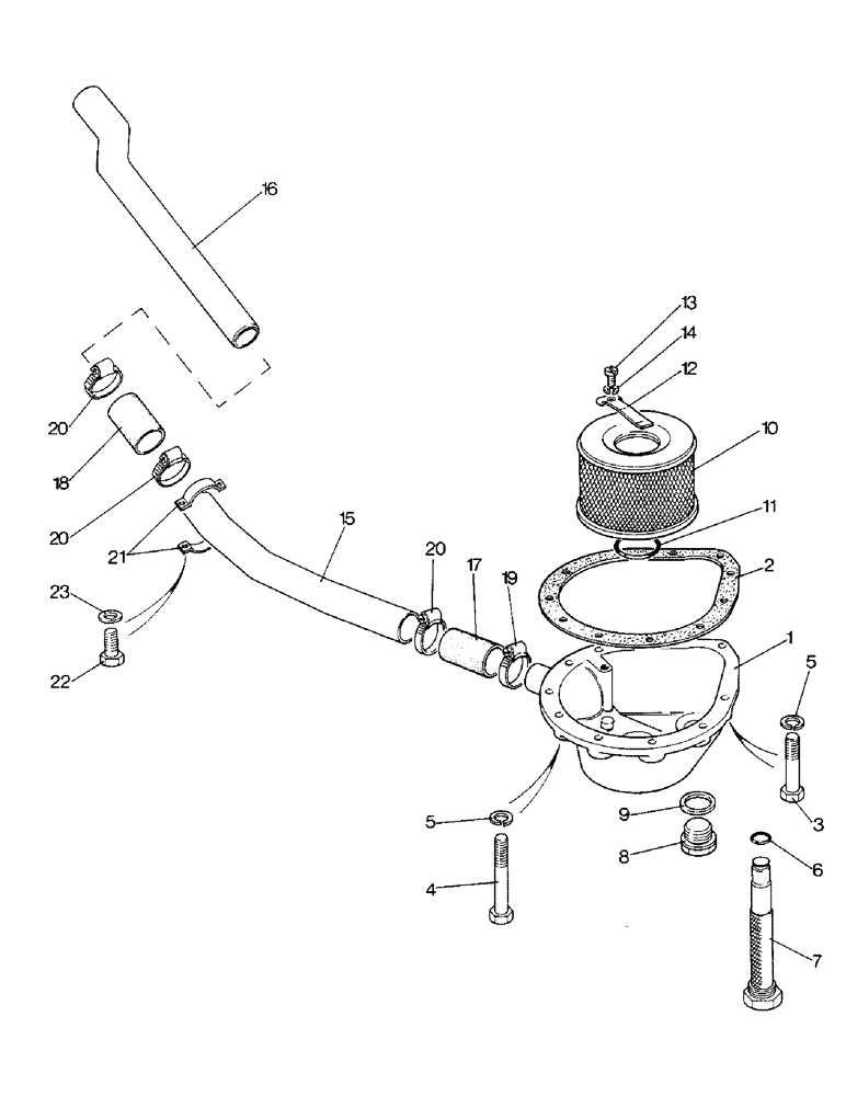 Схема запчастей Case IH 1690 - (K01-3) - INLET FILTER AND PIPES, P.I.N. 11213683 AND AFTER, POWER SHIFT, MFD MODEL, SYNCHROMESH (07) - HYDRAULICS