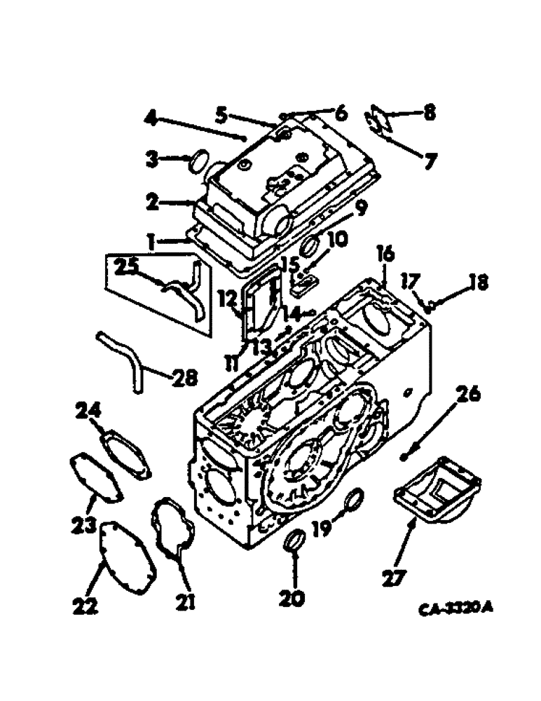 Схема запчастей Case IH HYDRO 100 - (07-26) - DRIVE TRAIN, REAR FRAME, COVER AND CONNECTIONS, 766 AND 966 AND HYDRO 100 TRACTORS (04) - Drive Train