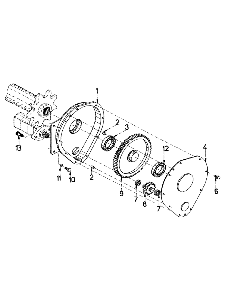 Схема запчастей Case IH AUSTOFT - (A01-10) - BIN ELEVATOR GEARBOX Mainframe & Functioning Components