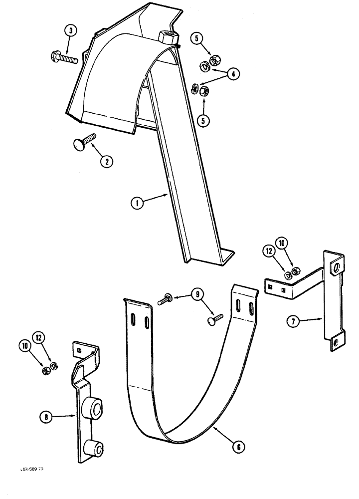 Схема запчастей Case IH 1822 - (9B-20) - PULLEY GUARDS (15) - HANDLING SYSTEM