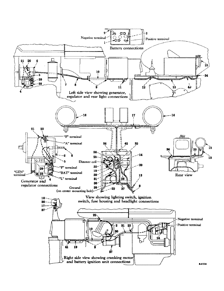 Схема запчастей Case IH 240 - (111) - ELECTRICAL SYSTEM, STARTING AND LIGHTING, BATTERY IGNITION, 6 VOLT, FARMALL 200 TRACTORS (06) - ELECTRICAL SYSTEMS